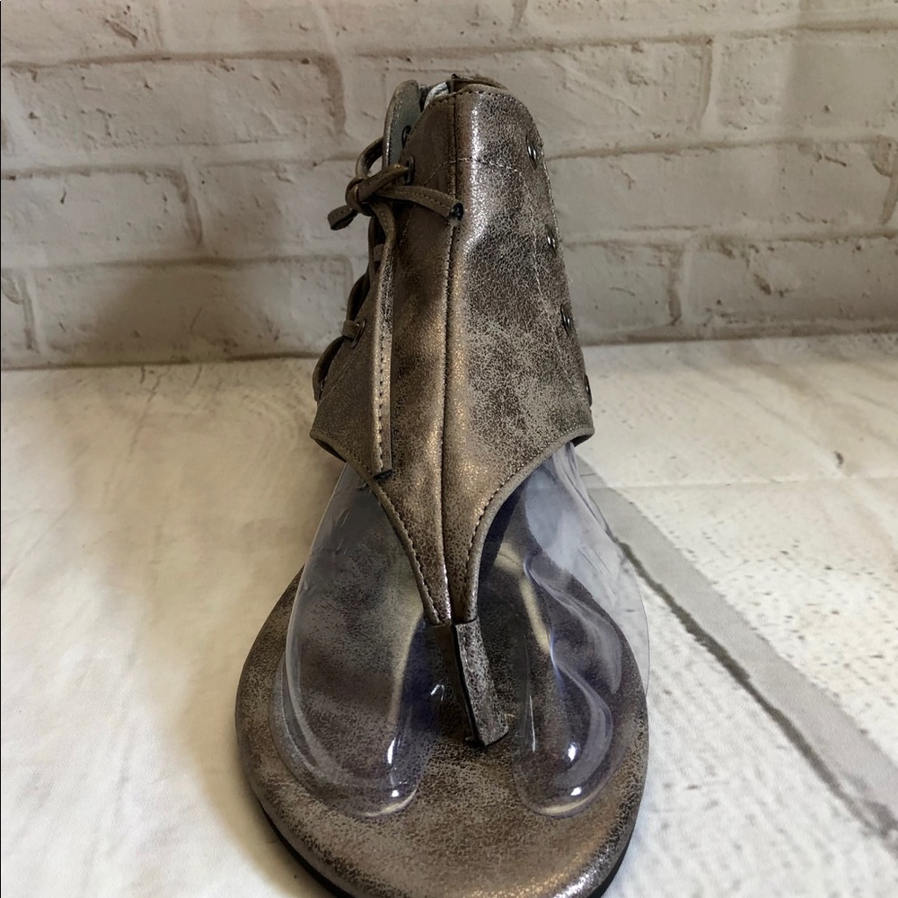 Gladiator style sandals Pewter BRAND NEW in box - Picture 4 of 7